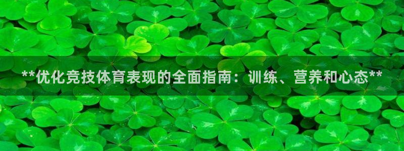 焦点娱乐股东：**优化竞技体育表现的全面指南：训练、