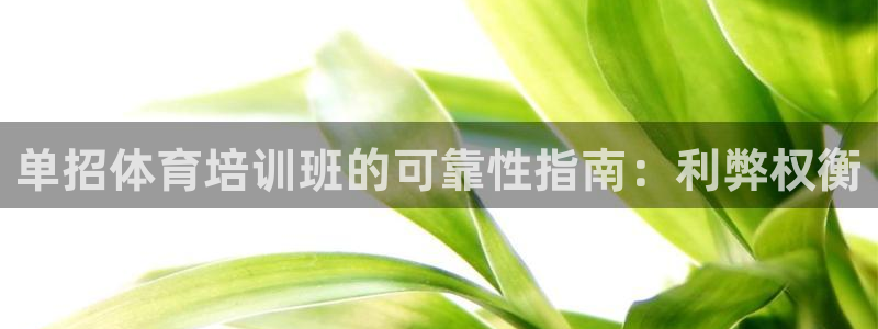 焦点娱乐有限公司电话：单招体育培训班的可靠性指南：利弊权衡
