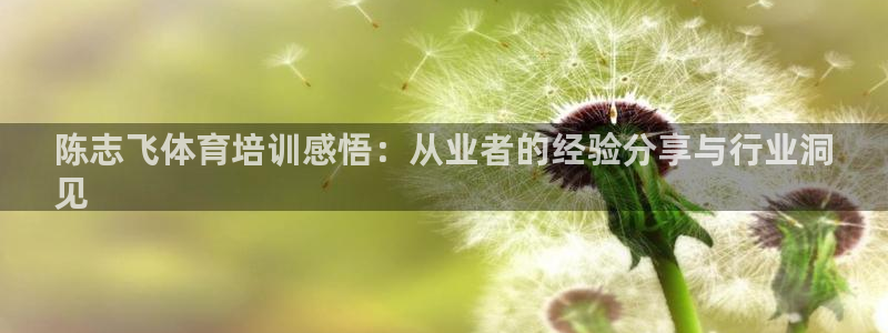 焦点娱乐拉菲11月9日：陈志飞体育培训感悟：从业者的